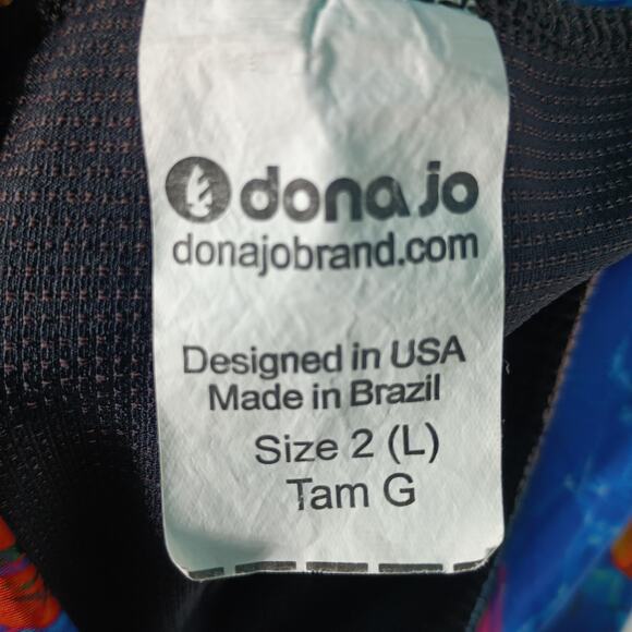 Dona Jo Skort Womens Large Blue Multicolor Athletic Tennis Skort Shorts Pocket - Picture 2 of 9